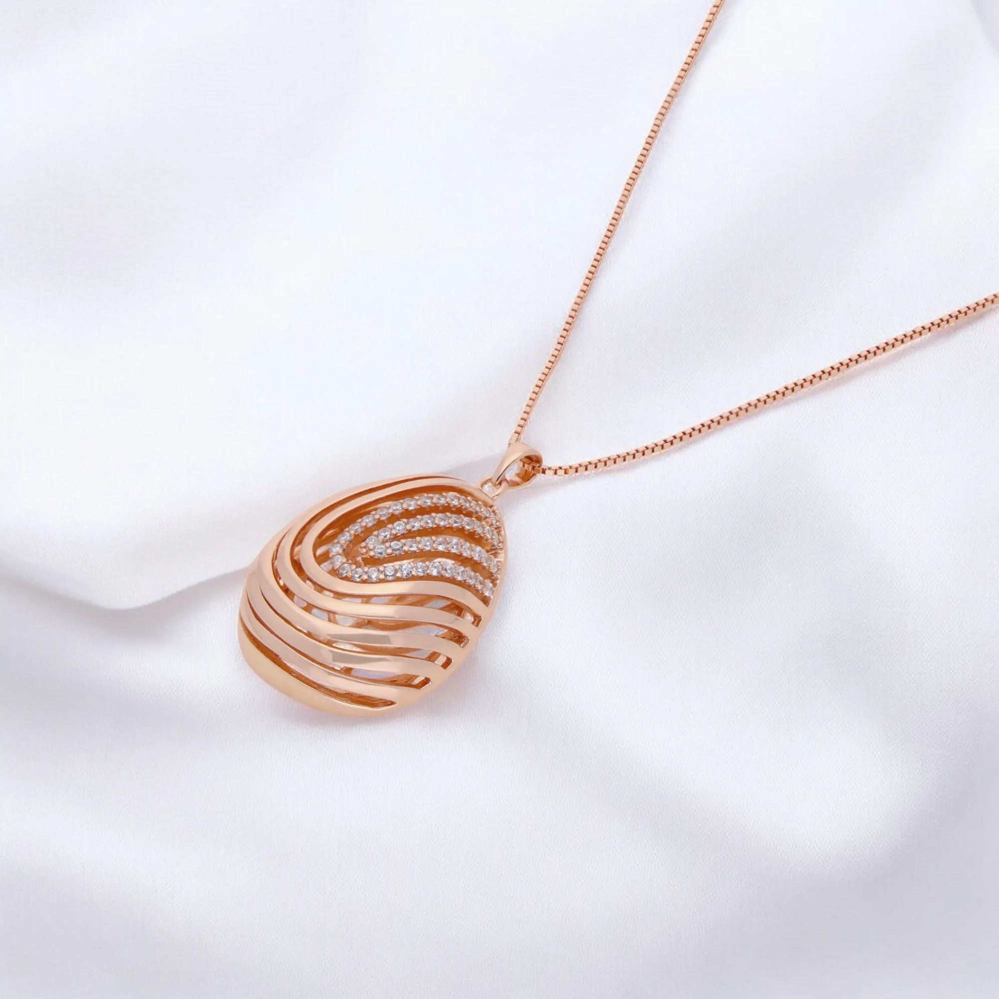 Rose Gold Zircon Pendant | SKU : 0003403112