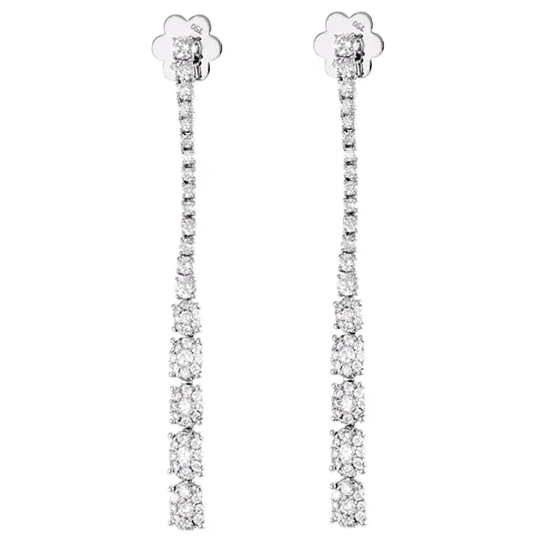 Royal Collection Graduated Diamond Drop Earrings