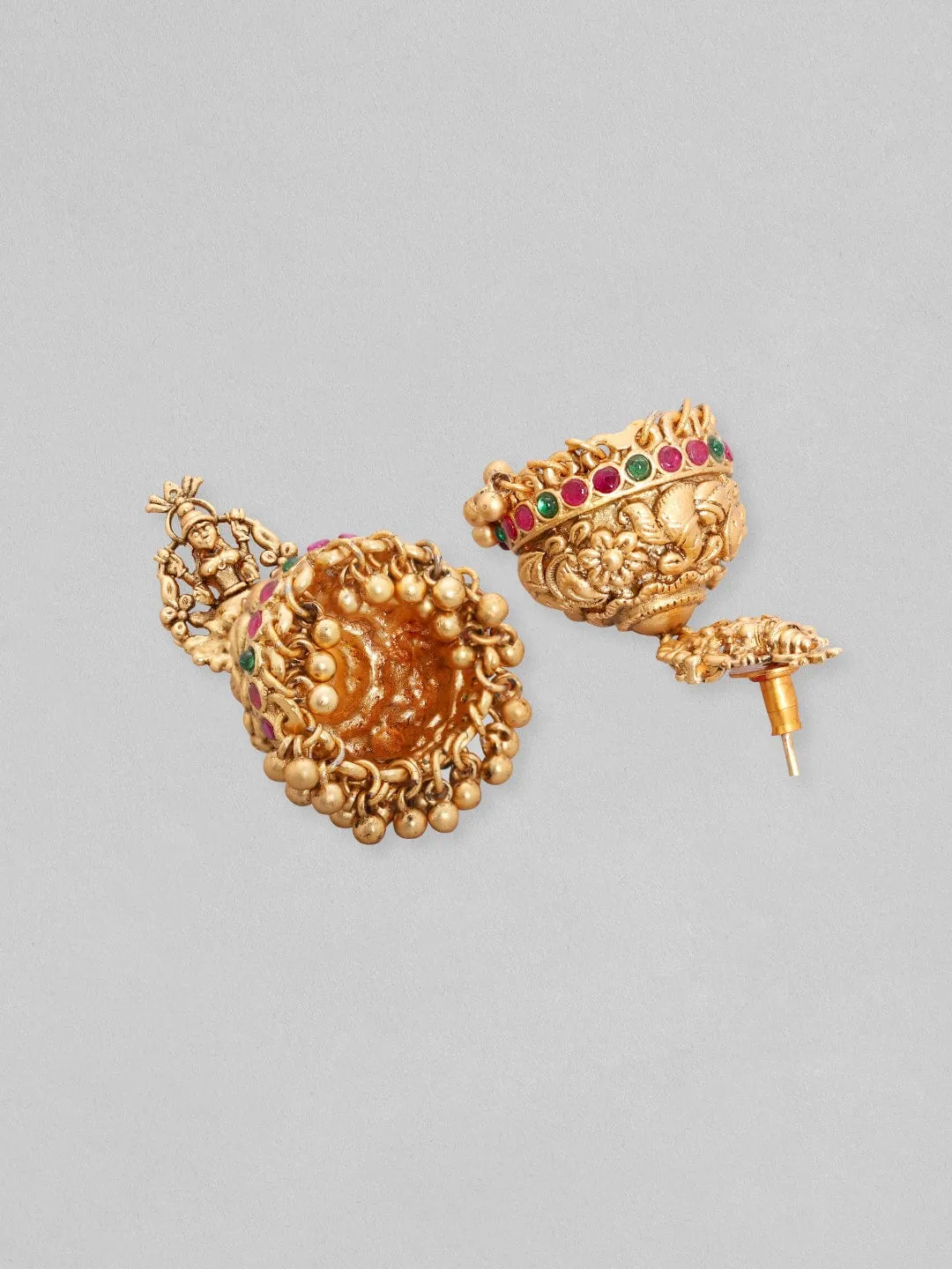Rubans 22k Gold Plated Temple Jewellery Set