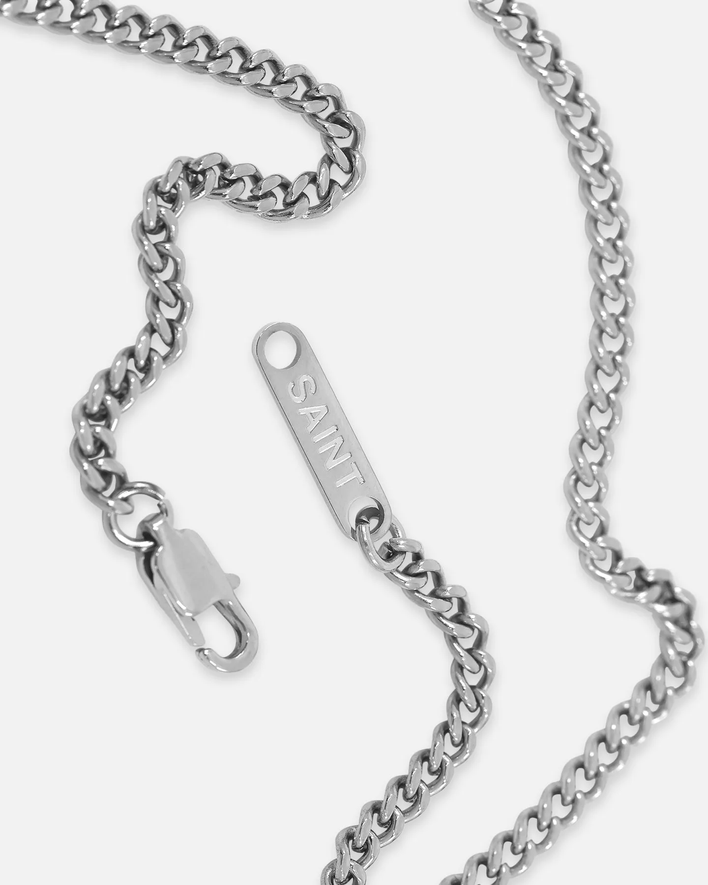 Saint Morta Crucifix Cuban Necklace White Gold