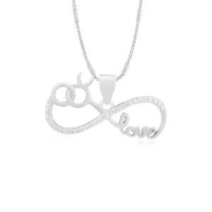 Sculpted Love Infinity Rhodium Plated 925 Pendants