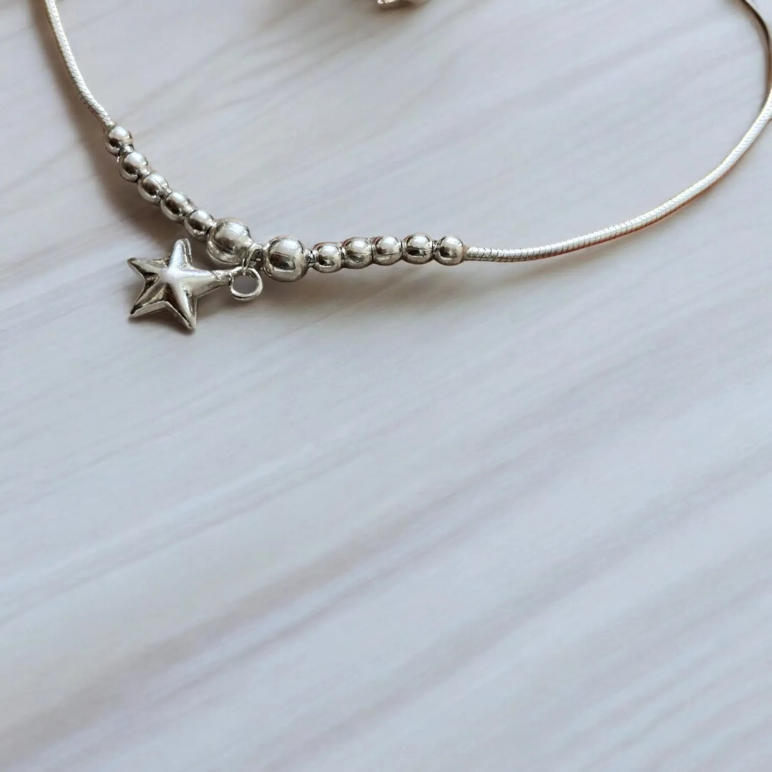 Silver anklets with Star charm