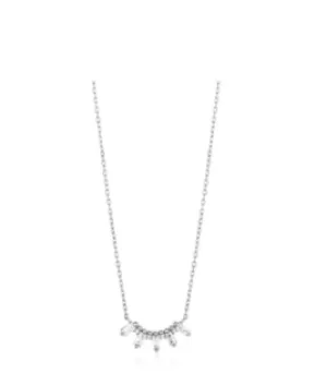 Silver Glow Solid Bar Necklace