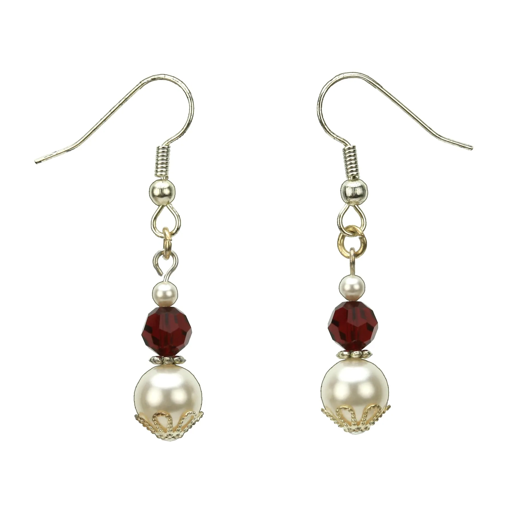 Silver January Birthstone Earrings