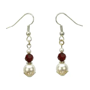 Silver January Birthstone Earrings