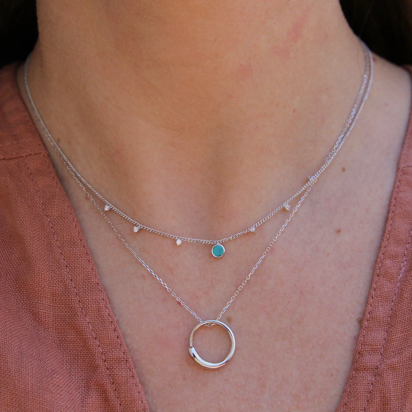 Silver Luxe Circle Necklace