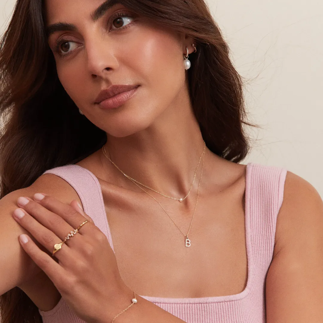 Silver Single Pearl Bracelet