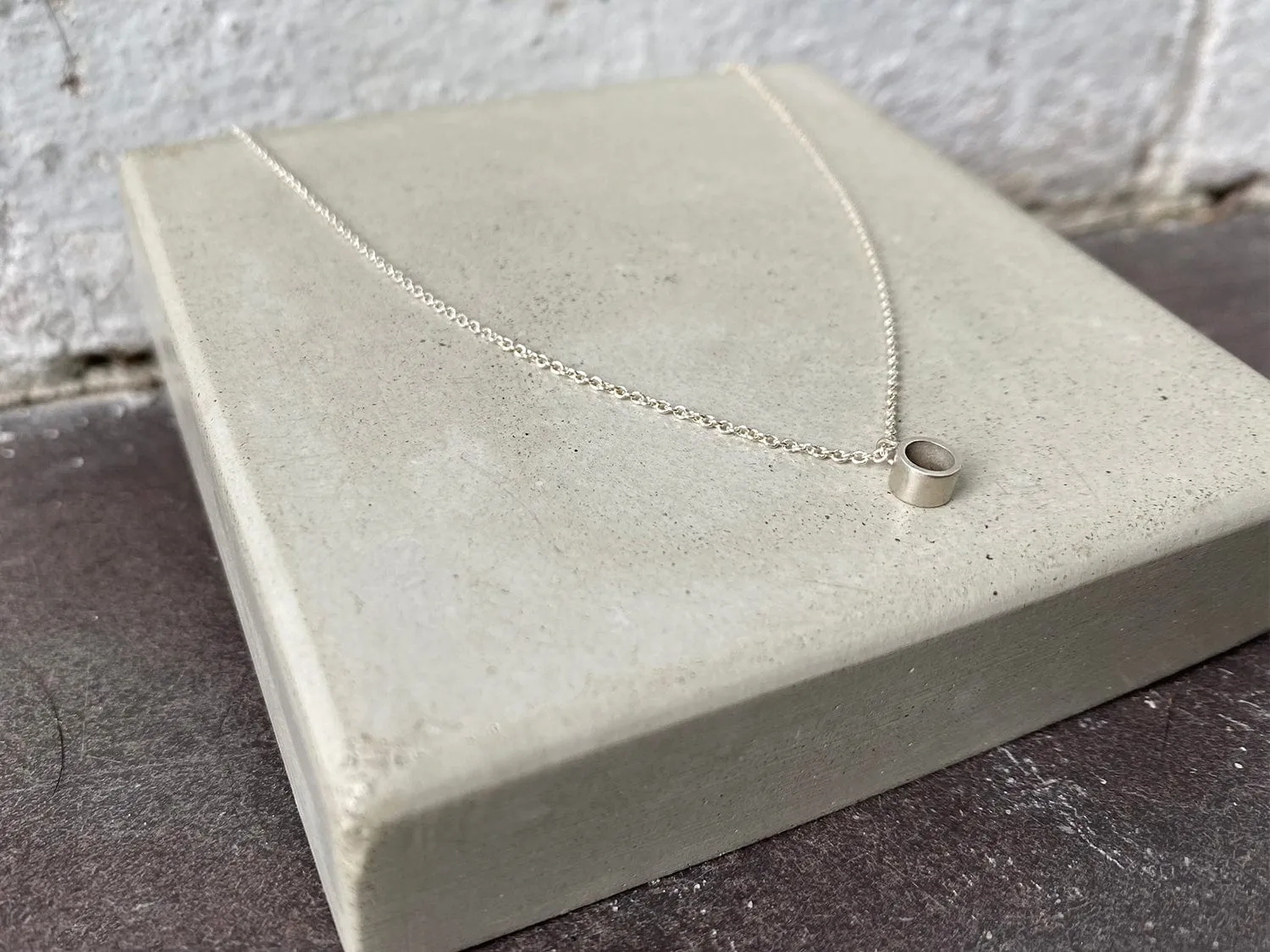 Silver Tube Necklace