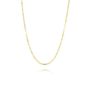 Simple 925 Silver Gold Plated Chain Necklace