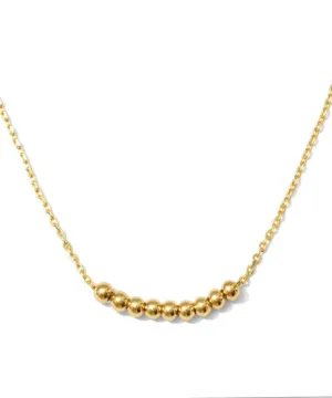 Simple Bead Necklace - Gold