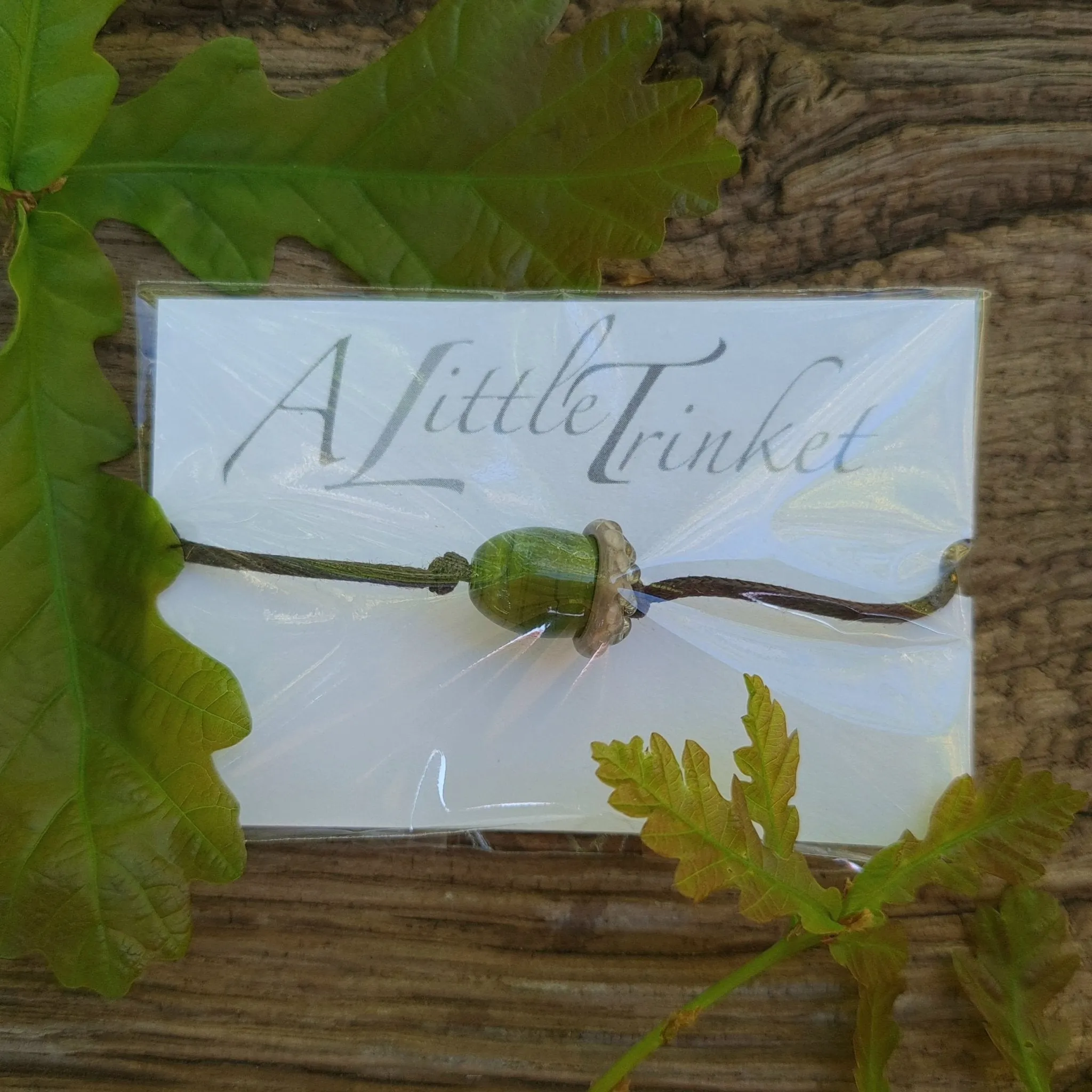 Simple Bracelet - Acorn style on a cotton cord