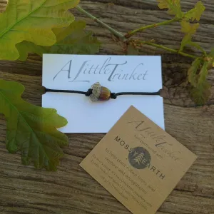 Simple Bracelet - Acorn style on a cotton cord