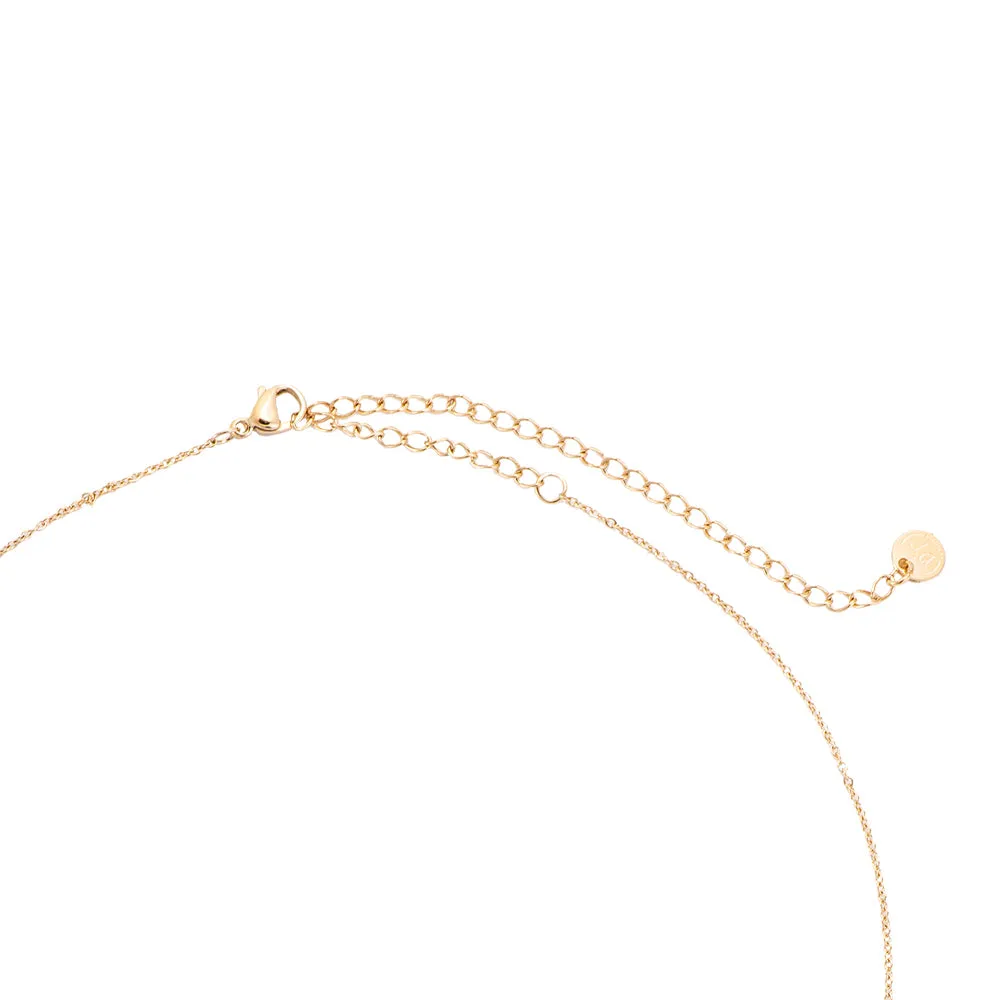 Simple dot necklace gold