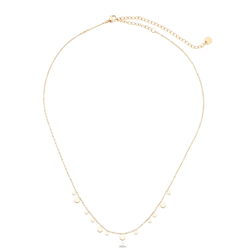 Simple dot necklace gold