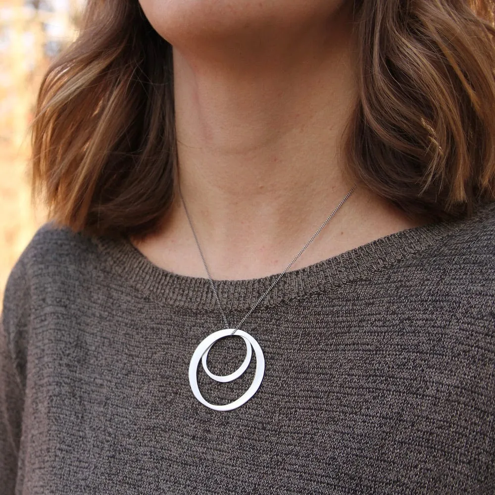 Simple Double Circle Necklace