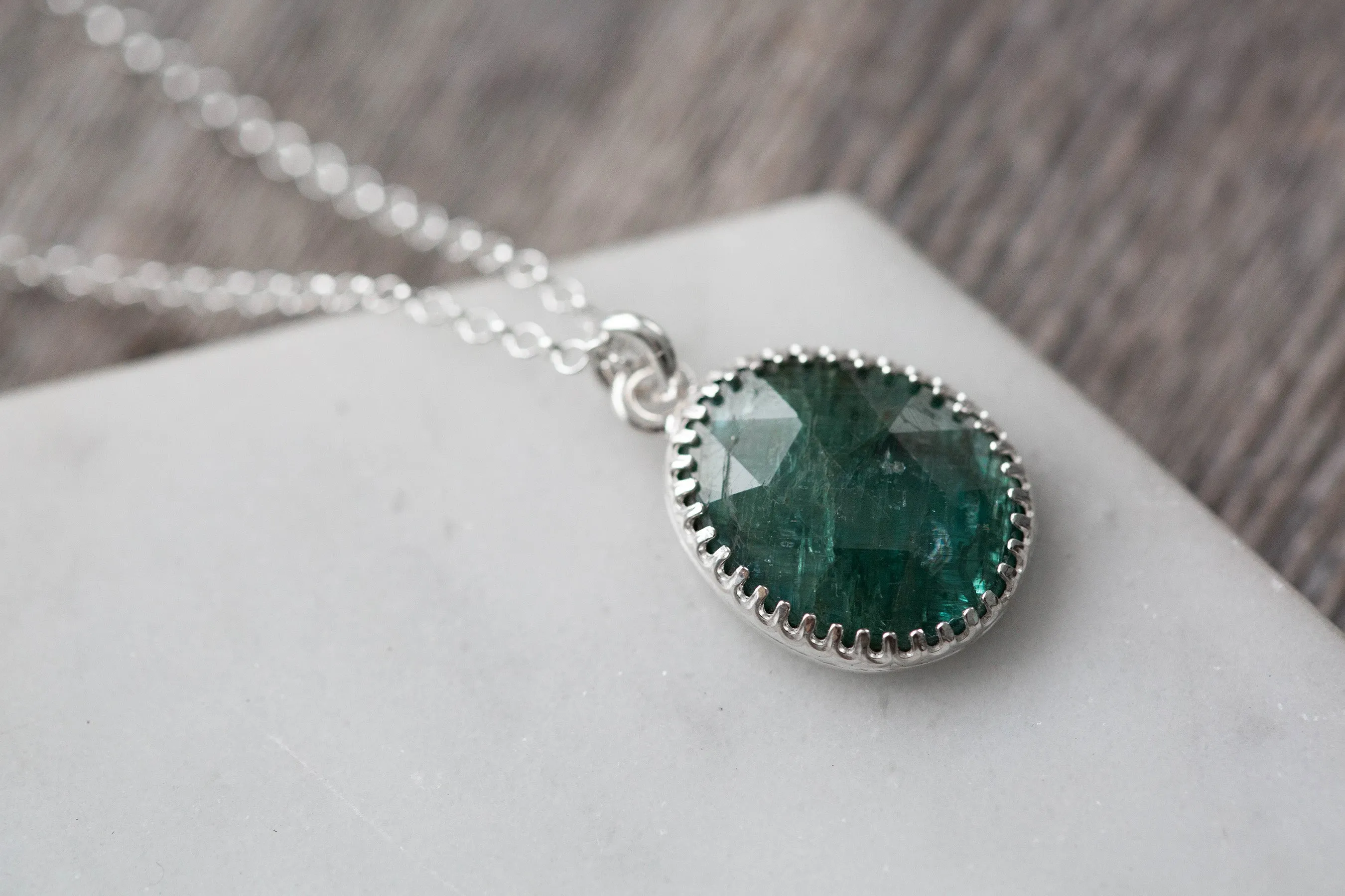 Simple Kyanite Drop Necklace | #4