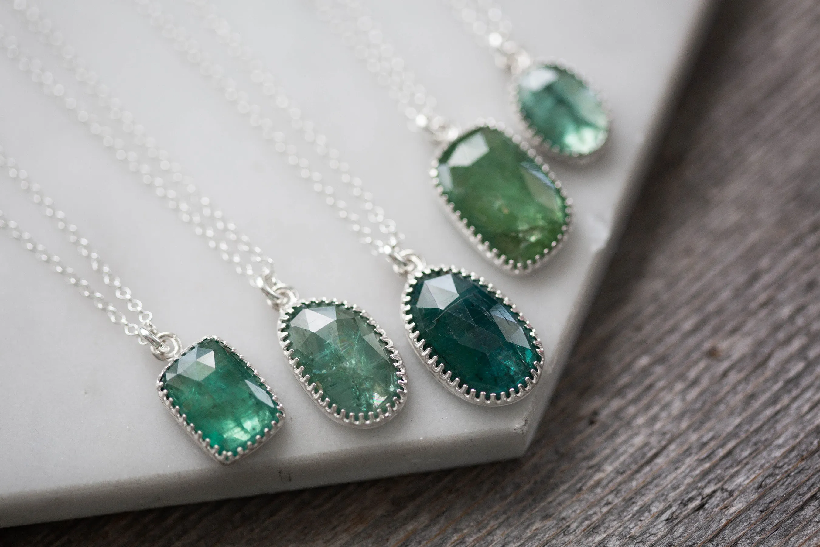 Simple Kyanite Drop Necklace | #8