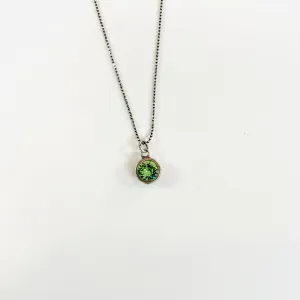 Simple Pendant Necklace in Peridot
