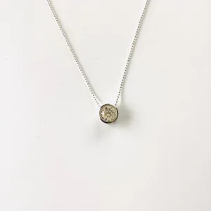 Simple Pendant Slide Necklace in Crystal