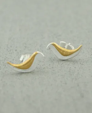 Sing Your Own Song Gold and Silver Bird Earrings