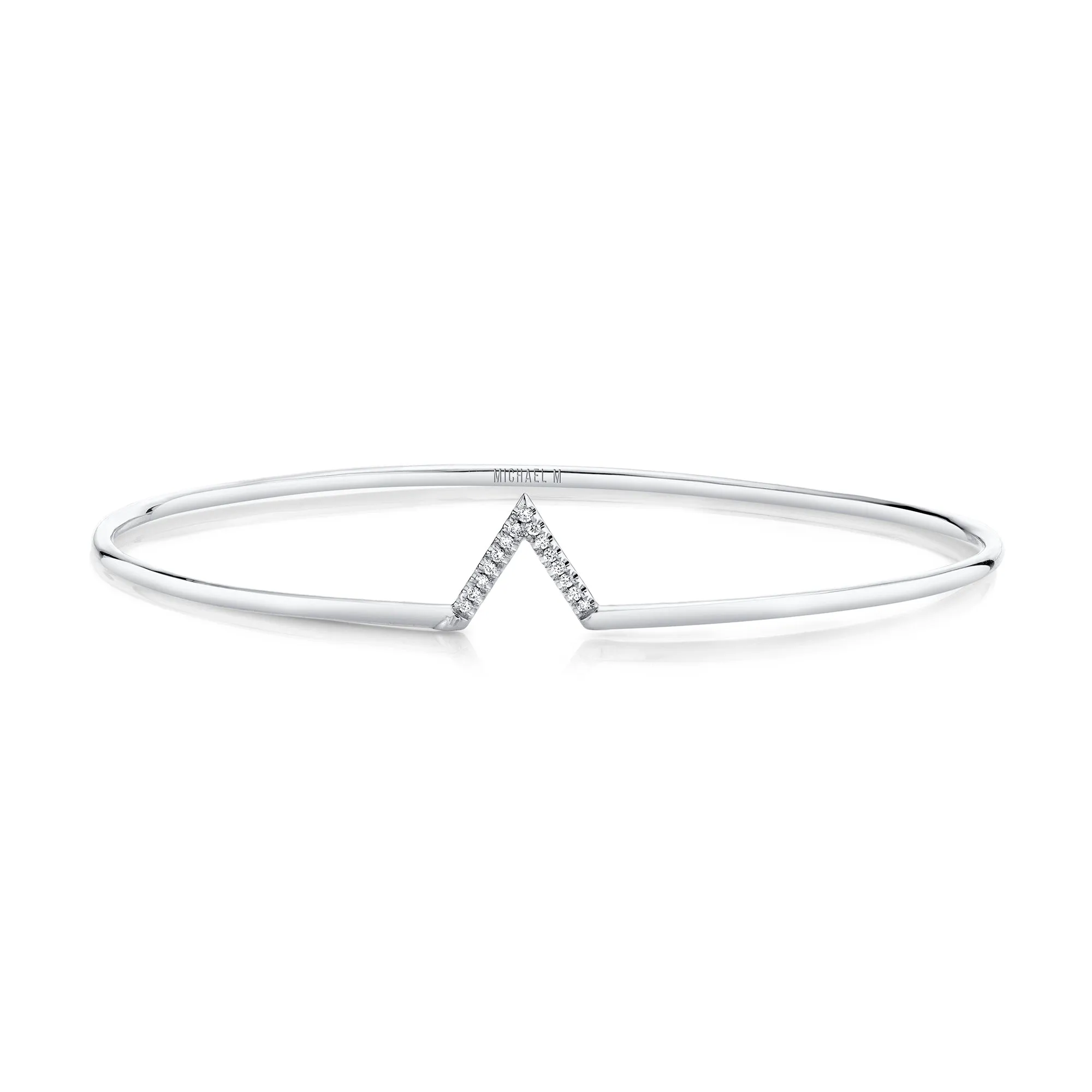 Single V Diamond Bangle