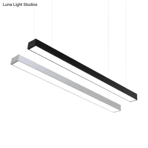 Sleek Acrylic Bar LED Suspension Pendant Light for Office Spaces