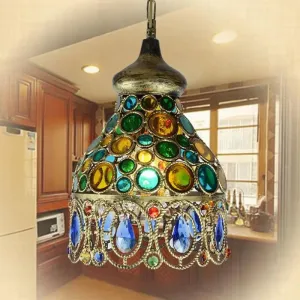 Sleek Green Pendant Light – Hollow Restaurant Suspension Lighting Décor, 1 Bulb