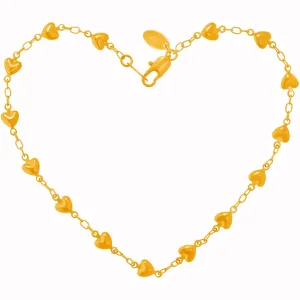 Solid Heart Link Anklet