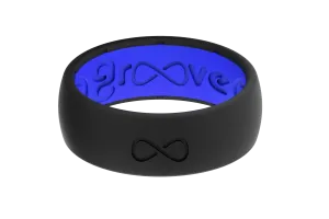 Solid Midnight Black & Deep Blue Ring