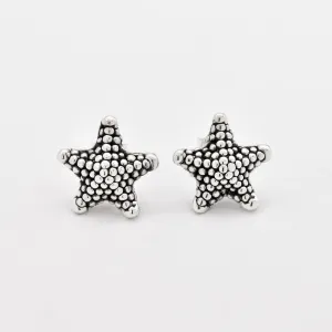 Starfish Silver Earrings - Star Studs - Summer Earrings