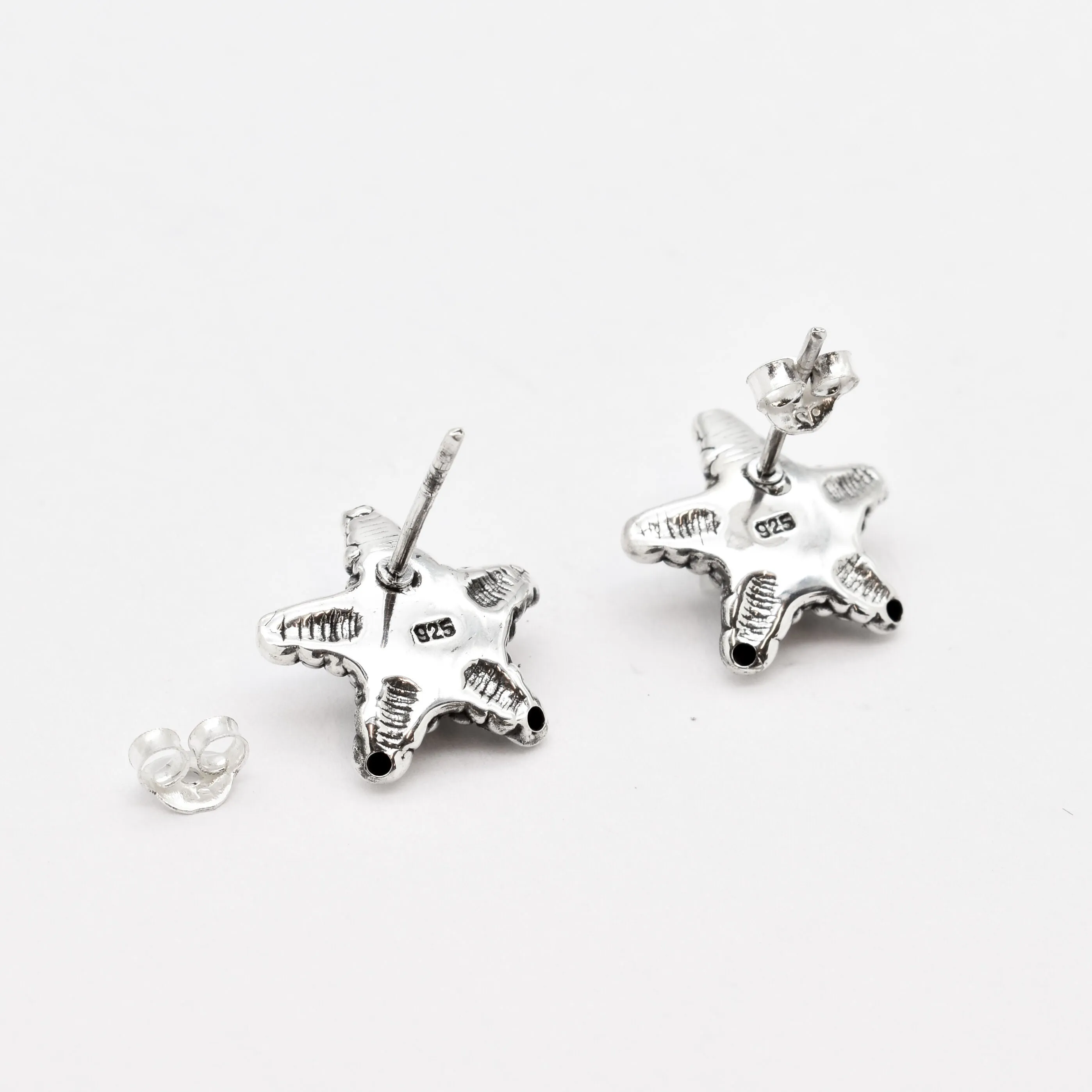 Starfish Silver Earrings - Star Studs - Summer Earrings