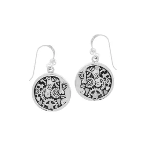 Steampunk Silver Earrings TER1360