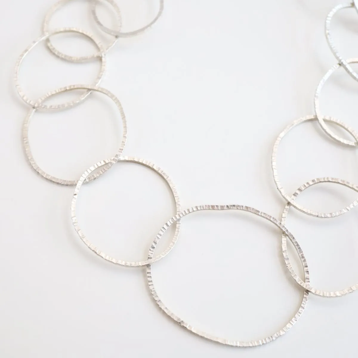 Sterling Silver Handmade Oval Chain Necklace