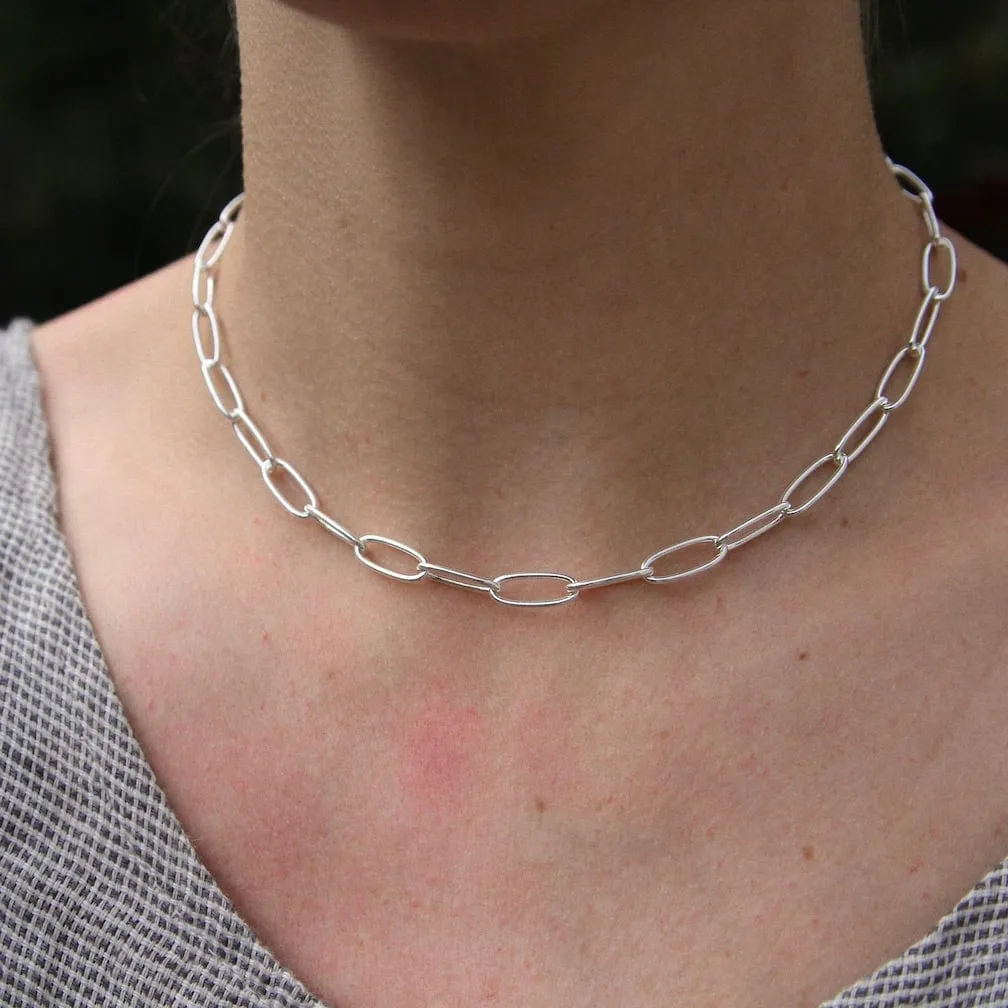 Sterling Silver Heavy Oval Link Chain