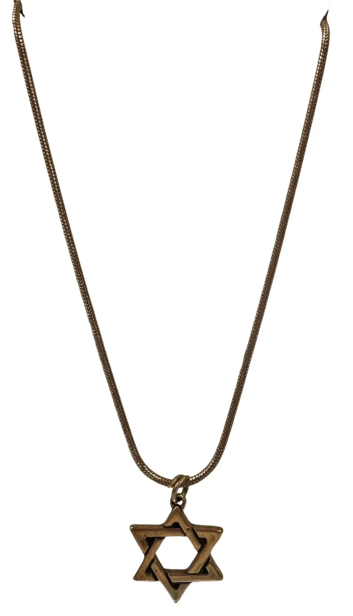 Sterling Silver Star of David Necklace (16in)