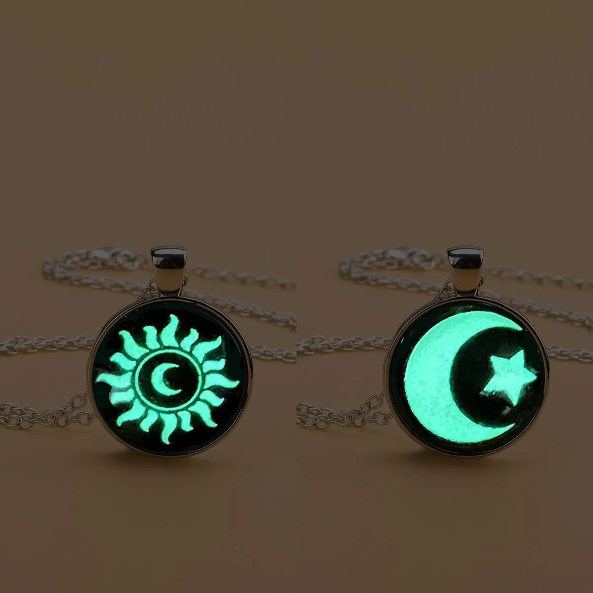 Sun Moon Couple Necklace Pair of Magnet Men and Women Simple Personality Gift