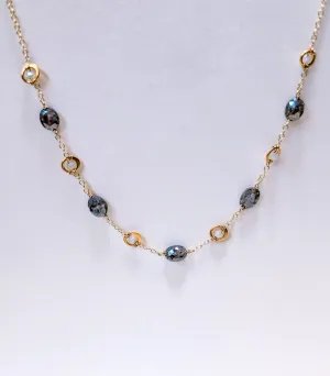 Susan Rifkin Labradorite   Moonstone Wire Wrapped Necklace