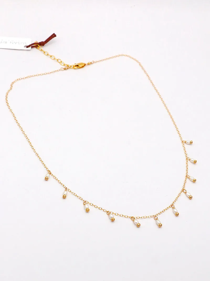Susan Rifkin Pearl Multi Charm Necklace | Multiple Sizes