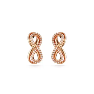 Swarovski Rose Tone Hyperbola Infinity Earrings