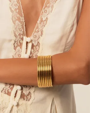 SYLVIE BANGLE - GOLD PLATED 18K
