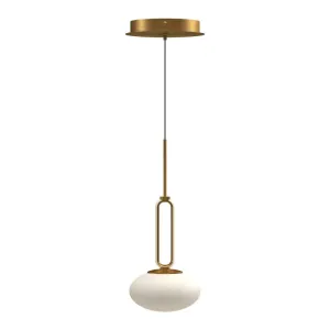 Tavira 6-in Brushed Gold LED Pendant