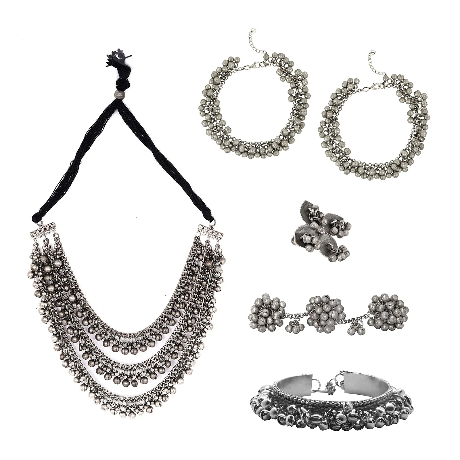 Teejh Kamboja Oxidised Silver Jewellery Gift Set