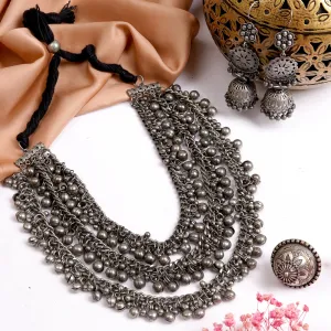Teejh Ryka Silver Oxidised Jewelry Gift Set