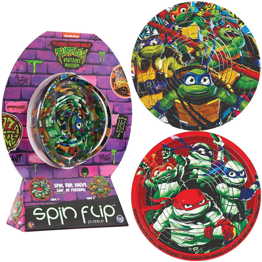 Teenage Mutant Ninja Turtles Spin Flip Puzzle - 12 Rings - Double-Sided