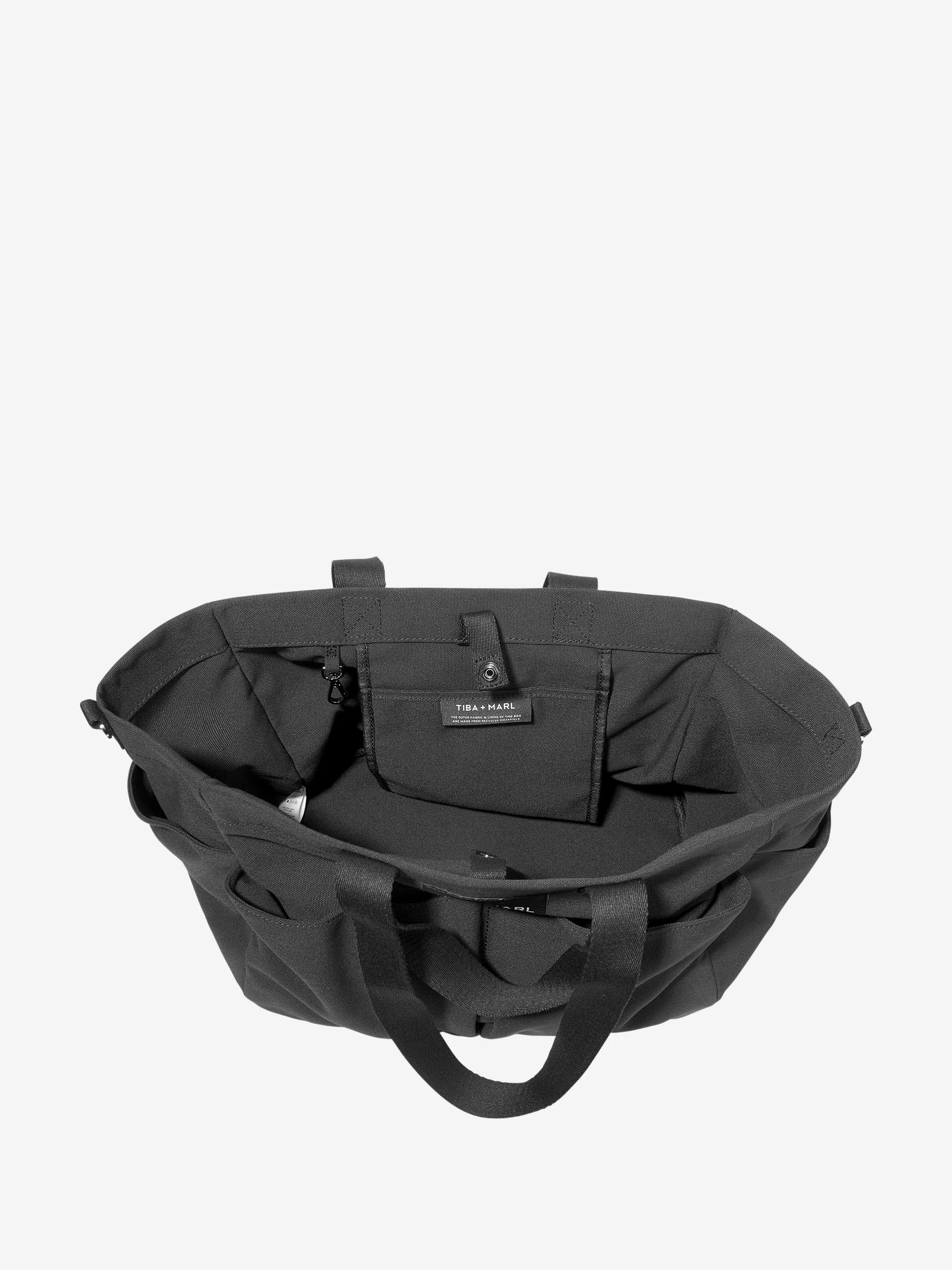 Tiba   Marl Baby The Canvas Tote Bag in Black (30cm)