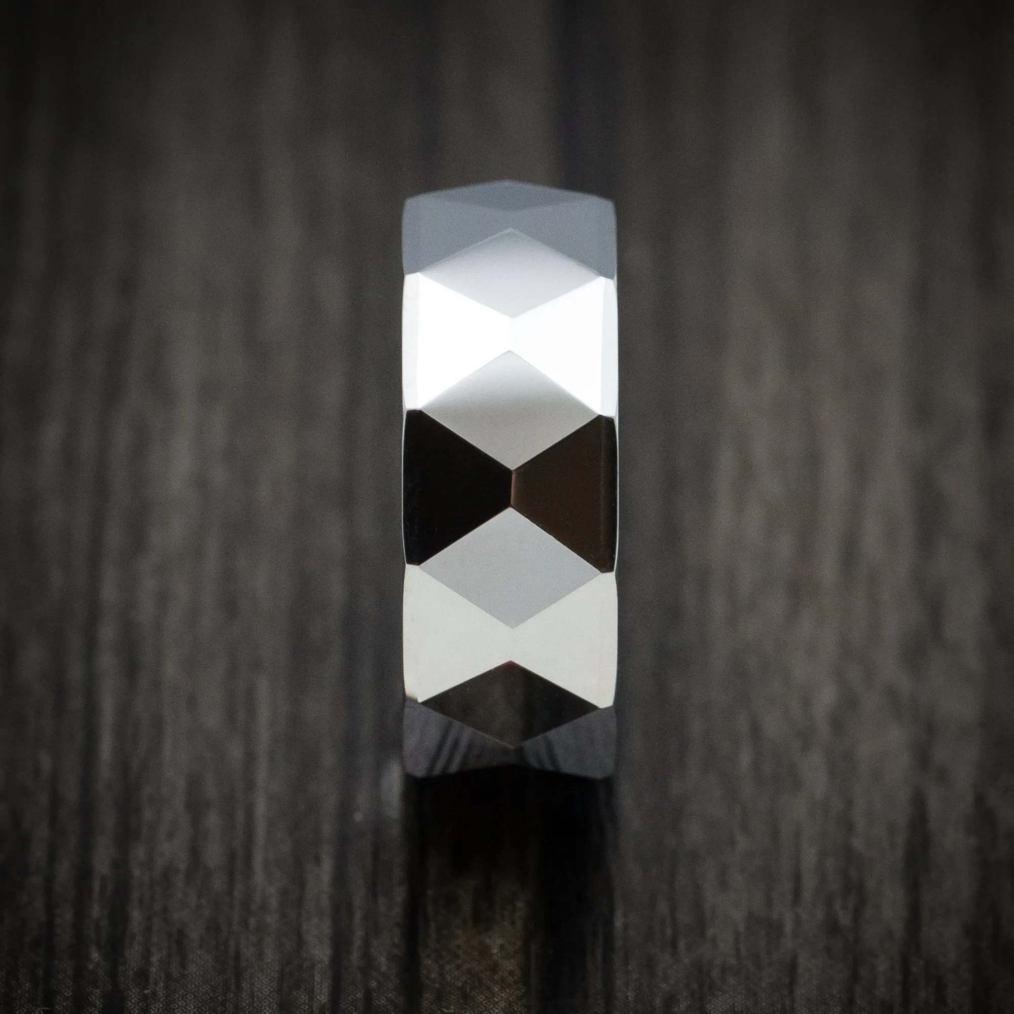 Tungsten Carbide Geometric Men's Ring Custom Made Band
