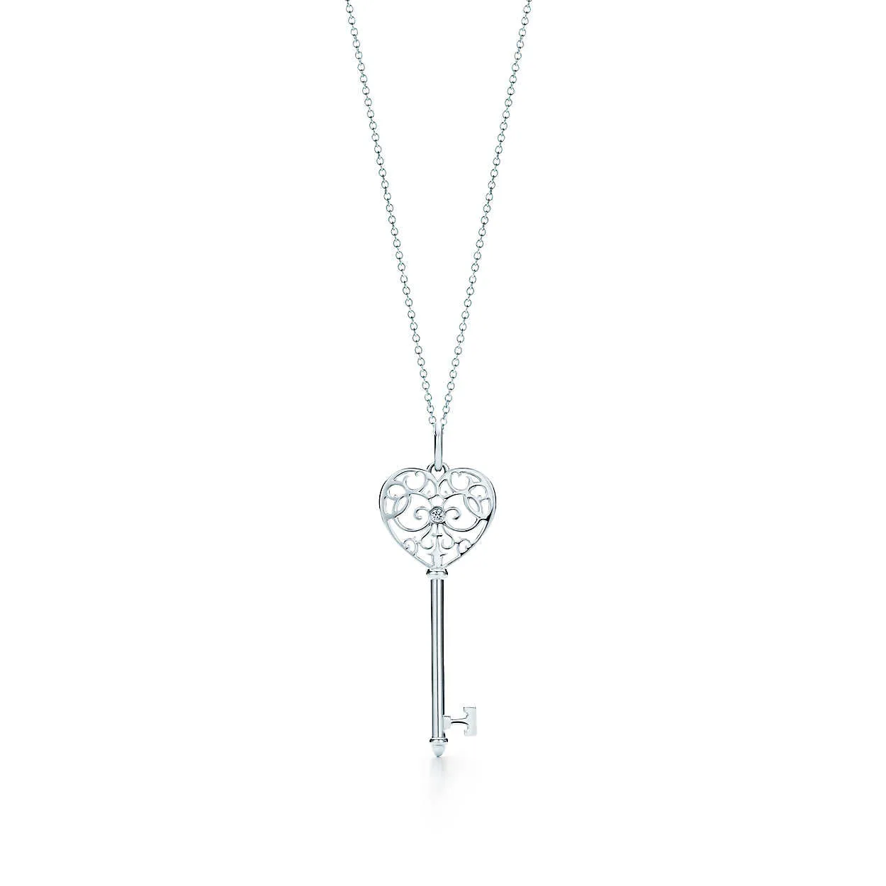 Unlock Happiness Heart Key Pendant Necklace