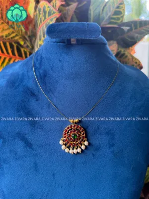 Uthara - Aalia Red & Green - Invisble kemp neckwear jewellery series - latest kemp jewellery - Zivara Fashion