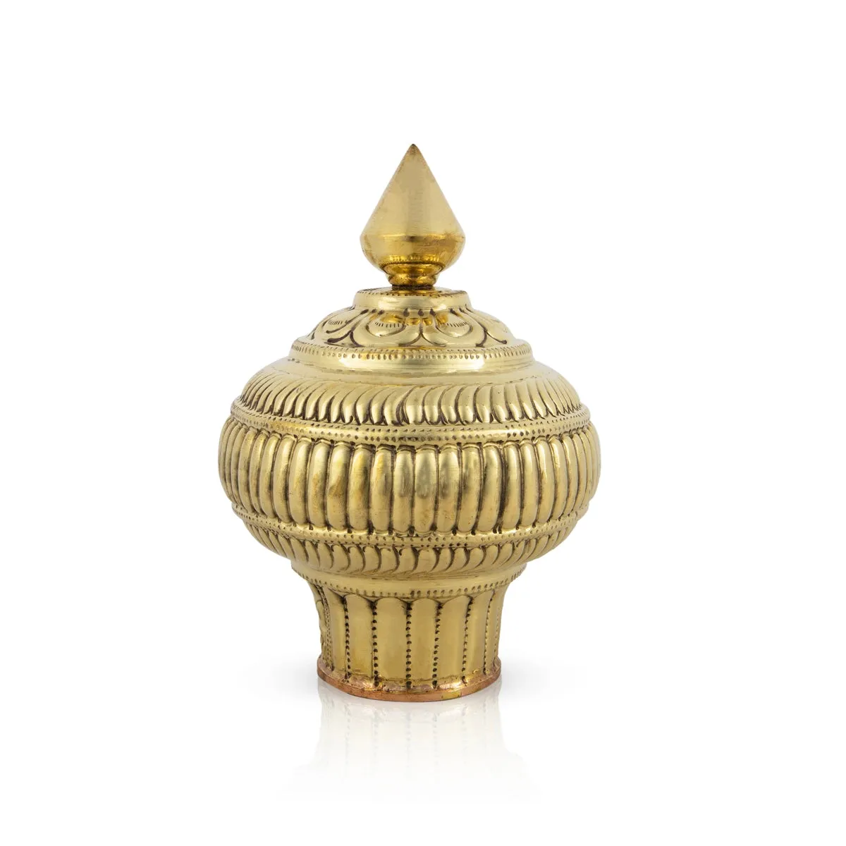 Vairamudi Crown - 8 x 2.5 Inches | Gold Polish Kireedam/ Mukut/ Kiridam for Deity