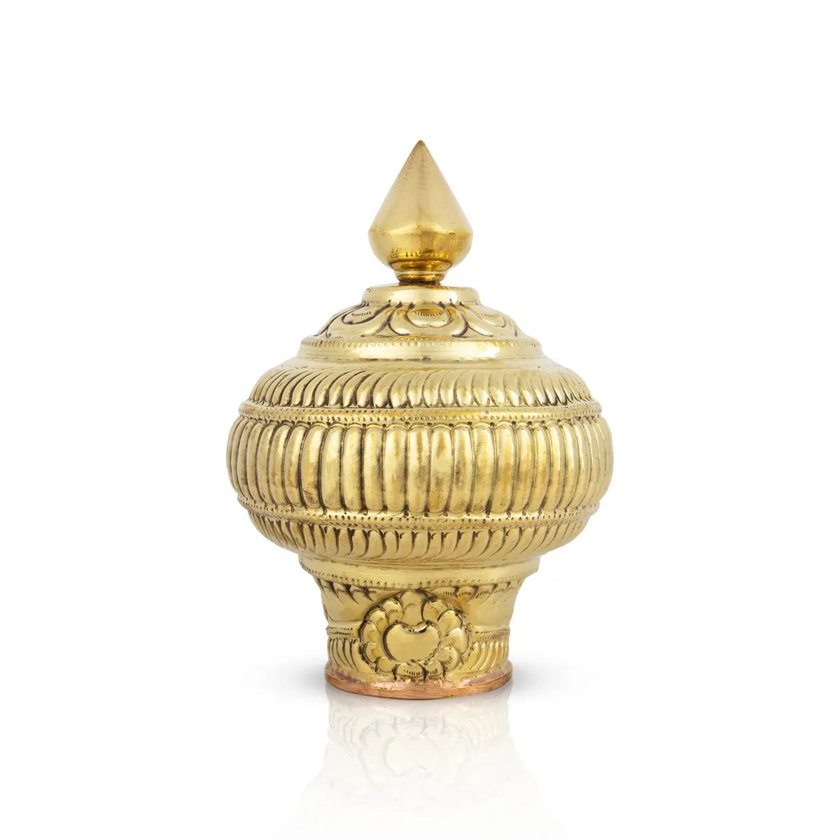 Vairamudi Crown - 8 x 2.5 Inches | Gold Polish Kireedam/ Mukut/ Kiridam for Deity